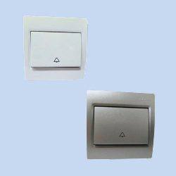 10A 1 Way 67.5 mm Bell Push Button Door Bell Symbol with Cover Plate-p